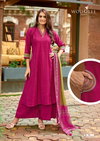 Chitrangna By Wooglee Barline Viscose Kurti With Bottom Dupatta Wholesale Online